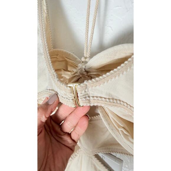 Bydee Womens Adriana Dress Waist Cut Out Mini Pin Tucked Top Blogger Favorite M - Picture 11 of 15